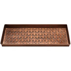 HF by LT Antlers Pattern Metal Boot-Tray, 30 x 13 inches, Antique Copper Finish - color: Antlers Pattern, Antique Copper Finish
