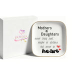 Gift for Mom from Daughter,Mother Gifts from Daughter-Mothers & Daughters never truly part, Mother's Day, Birthday,Christmas,Thanksgiving Ring Dish Jewelry Tray Gift for Mother Daughter - style: Mothers&Daughters never truly part