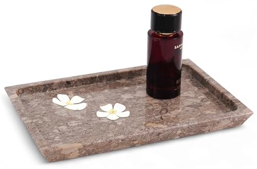 Radicaln Marble Serving Tray 12" Inches Oceanic Handmade Rectangle Tray for Party Ideal Serving Bowl for Entertaining, Trays for Serving Food & Cafetetria Trays - color: Oceanic