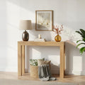 Plank+Beam Modern Solid Wood Console Table, 46.25 Inch, Sofa Table, Narrow Entryway Table for Hallway, Behind The Couch, Living Room, Foyer, Easy Assembly, Blonde - color: Blonde, size: 46 Inch