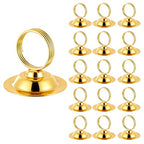 Urban Deco 16 PK Table Card Holder Place Card Holders Steel Card Holders for Photos, Food Signs, Memo Notes, Weddings, Restaurants, Birthday（Gold） - color: Gold