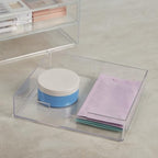 STORi Chloe Stackable Makeup Holder & Drawer Organizer Set, Clear, BPA-Free Plastic, Made in USA, Organize Brushes, Cosmetics & Beauty Essentials - style: Organizer & Drawer Set