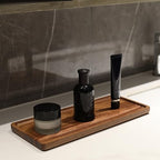 Bathroom Vanity Tray, Bathroom Tray for Counter, Toilet Tank Tray, Wood Bathroom Tray for Organizing and Home Decor (11.8 x 5.1 x 0.8 inch) - size: 11.8" x 5.1" x 0.8"