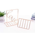 Creative Minimalist Style Bookends Metal Adjustable Books Holder Stand Book Rack Desk Bookend - Love, Gold - color: Love, Gold