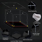 SVENJBB Acrylic Display Case, 6x6x7.8 Inch Rectangle, Clear Acrylic Boxes with Matte Black Base and Lid for Collectibles and Figures