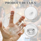 4PCS 4 Inch Clear Glass Candle Plates & Pillar Candle Holders - Small Round Candle Bases/Coasters for Dining & Wedding Table Centerpieces(Candle Not Included)