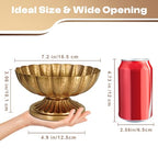 Small Gold Vases for Centerpieces: Antique Gold Flower Vase for Wedding 4 Inch Brass Compote Vase Metal Pedestal Bowl Flower Urn for Party Event Home Decor Set of 4 - size: 3.98 Inches - 4 Pcs