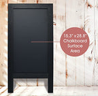 Better Office Products Magnetic A-Frame Chalkboard Sign, Extra Large 20" x 40", Standing Chalkboard Easel, Deluxe Set with Multiple Accessories, Outdoor Sidewalk Sandwich Board Sign,(Black) - style: Black