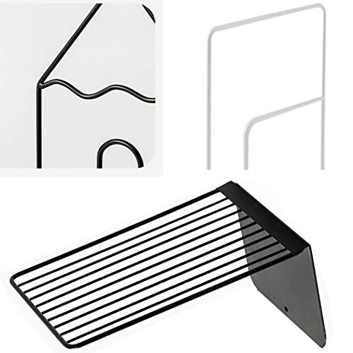 Minimalist Style Bookends Metal Adjustable Books Holder Stand Book Rack Desk Bookend - Pen, Black - color: Pen, Black