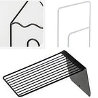 Minimalist Style Bookends Metal Adjustable Books Holder Stand Book Rack Desk Bookend - Rectangle, Black - color: Rectangle, Black