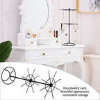 2 Tier Jewelry Display Holder,Retail Spinner Display Stand,Rotating Bracelet Storage Rack,Dressing Table,Black - color: Black 1Pcs
