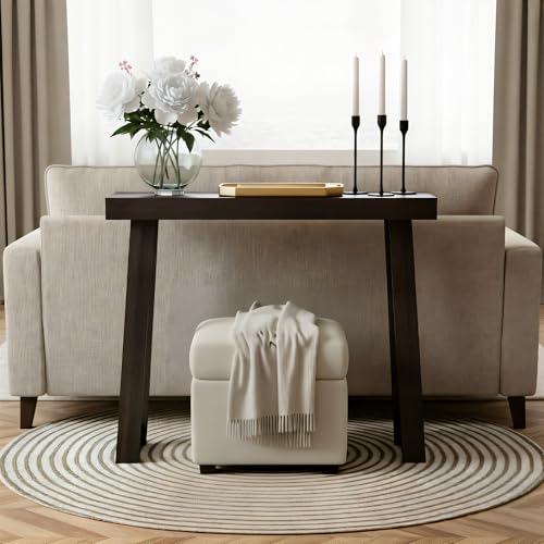 Plank+Beam Solid Wood Console Table, 36 Inch, Sofa Table, Narrow Entryway Table for Hallway, Behind The Couch, Living Room, Foyer, Easy Assembly, Walnut - color: Walnut, size: 36" Console Table