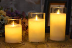 2 Pack Glass Candle Holder 3" Clear Beautiful Transparent Round Candle Plate - size: 2pack-3inch