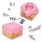 DC-BEAUTIFUL Wooden Magic Box Brain Teaser Box, Pink Secret Gift Box Impossible Puzzle Box for Birthday Valentines - color: Small Pink