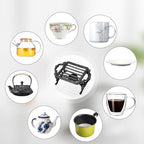 Sumnacon Tea Warmer Cast Iron Tea Pot Warmer with Tealight Candle Holder Sturdy Functional Teapot Warmer Stand for Office Party or Desk RetroTea Pot Heater for Heating Milk,Tea,Coffee,Food - size: 7.5x4.7 Inch