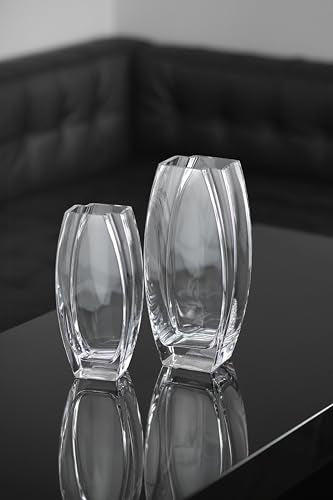 Glass - Vase - Clear - 10.25" Height - Heavy Durable - Made in Europe - by Barski