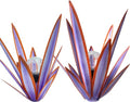 Metal Agave Plant Garden Art, 2 Pack Tequila Rustic Sculpture, Rustic Metal Agave Plants Garden Lawn Home Ornaments, for Yard Stakes, Garden Figurines, Outdoor Patio (2 PCS Purple with Light) - color: 2 Pcs Purple With Light