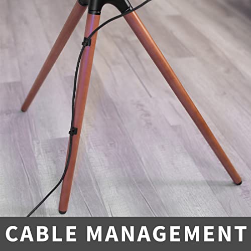 VIVO Artistic Easel 45 to 65 inch LED LCD Screen, Studio TV Display Stand, Adjustable TV Mount with Swivel and Tripod Base, Black Bracket, Dark Walnut Legs, STAND-TV65A - color: Black - Treated Wood