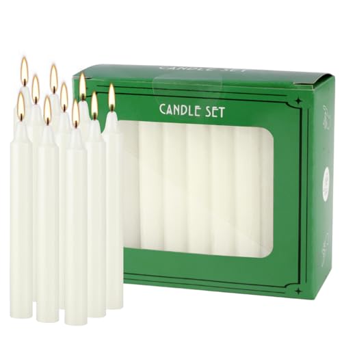 40 Pack Ivory Candles Mini Unscented Taper Candles for Christmas,Household, Wedding, Rituals, Prayer, Birthdays, Meditation, Altar,Party and Home Décor Candlesticks - 4 Inch Tall - color: 40 Ivory Color