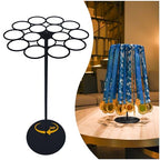 Medal Hanger Display Rotating | Wall-Safe Tabletop Running Medal Stand Holds 45+ Race Medals | Heavy-Duty Metal Base with Quick Assembly Rack | Perfect for Marathon & Sports Awards Display - color: Black