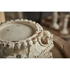 SOFE Column Pedestal Stand for Decoration Display, Distressed White Small Plant Stand, Large Candle Stand, Column Side Table, Classic Plinth Bases for Wedding Party Home Garden