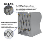 Adjustable Metal Bookends Heavy Duty for Shelves, 2 Dividers, Anti-Slip Design Expandable Book Ends for Desk, Office(Gray, 19 inches Max) - color: Gray