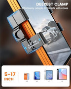 OHLPRO Cup Holder Tablet Mount for Car, Anti-Shake iPad Stand with Drink Holder Fits 5-17" iPad, Tab S10, iPhone, Heavy Duty Truck Vehicle Auto Accessories, Dual Handle Slots Large Mugs - size: for 5-17'' tablet