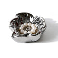 Jewelry Tray, Ceramic Leaves Jewelry Dish, Ring Holder Dish, Small Trinket Tray, Washable Key Bowl (1, Silvery) - color: Silvery