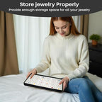 Novel Box Jewelry Display Tray Black Wood 8.25 x 14.75 x 1 Large Jewelry Tray with 24 Gem Jars Insert | Rectangular Display Trays for Collectibles | Rock Collection Tray | Gem Display Tray - color: 24-Gem Jars White Foam Liner, size: Wood Tray: 8.25 x 14.