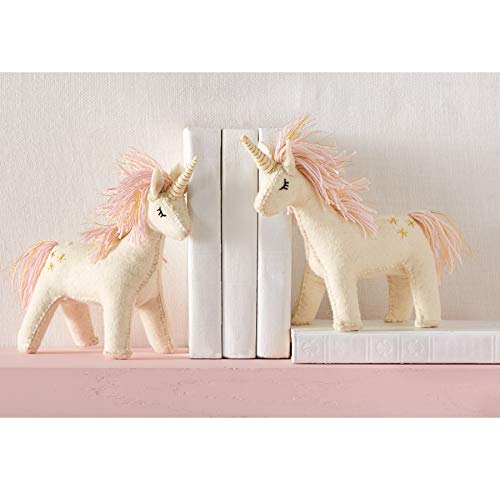 Mud Pie Unicorn Bookend, 8" x 8" x 4 1/2", Multicolor