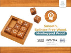 BSIRI Wooden Tic Tac Toe Coffee Table Decor Game Living Room Home Office Decorative Small Desk Bar Top Classic XO Tictactoe Toy Board Travel Size Wood Mini Gifts for Family Games and Gifts for Adults