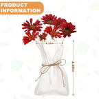 WHJY Glass Purse Vase for Flowers, Glass Bag Vase, Matte Aesthetic Flower Vase Unique Home Décor for Wedding, Dinning, Bookshelf - size: Large
