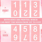 AceOrbit Pink Rose Wood Block Perpetual Calendar Coquettish Desk Decor Cute Month Week Date Display Decorative Block Calendar for Women Office Home Desk Gift for Women - style: Pink Roses