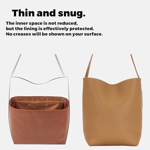 DGAZ Lightweight Purse Organizer Insert for The Row Ns Parker Tote S/M/L, Silk DupontPaper Inner Bag for Luxury Bag (Small, Gold) - color: Gold, size: Small