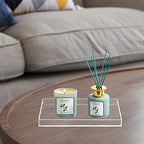Bigfety Acrylic Bathroom Tray for Counter, Handmade Clear Trays Sturdy Organizer for Cup, Sponge, Soap, Plant (Medium, Clear) - size: 9.7" x 5.9" x 0.9"