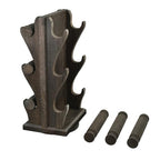 Ikee Design Two-Sided Rotating Wooden Jewelry Bracelet Display Stand-6 Removable Holders, 3 Tier Bar Bangle Organizer-Perfect for Bracelets and Jewelry Display, Dark Brown Color - color: 2) Dark Brown, 6 Bars