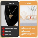 Rainmae 4 Pcs Jewelry Display Set, Necklace Display Stand and T Bar Bracelet Holder, Wooden Necklace/Watch/Bracelet Display Rack, Jewelry Bust for Selling for Vendors Home Trade Organizer (Medium)