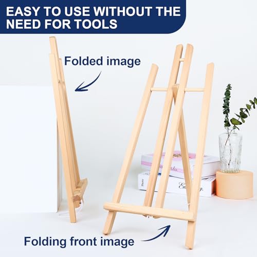ESRICH 15pcs 17 Inch Tabletop Easels, Easel Stand for Painting,Tripod, Paint Party Easel, Kids Student Desktop Easel for Painting,Paint Easel for Canvas Paints - style: 15