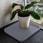 Silicone Organizer Tray for Kitchen Sink and Bathroom, Dishwasher Tray, Versatile Bathroom and Drawer Organizer Trays, Non-Slip Countertop （Gray） - color: Gray