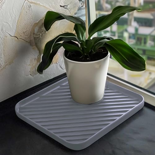 Silicone Organizer Tray for Kitchen Sink and Bathroom, Dishwasher Tray, Versatile Bathroom and Drawer Organizer Trays, Non-Slip Countertop （Gray） - color: Gray