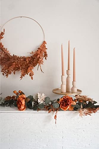Wooden Candle Pillar Holder Set of 3,Rustic Farmhouse Candle Holder,Handmade Candlestick Holder, Wood Candle Holders, Console Table Decoration Pieces, Luxury Fireplace Candle Holder