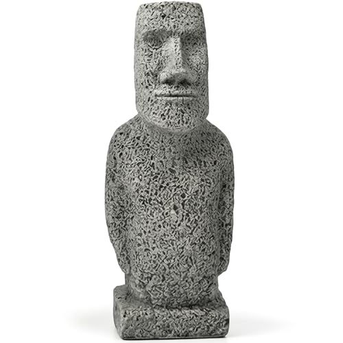 Easter Island Moai Statue - Stone Moai Figurine Decor for Home & Outdoor Garden - 3 (Small Size) - size: Small Size