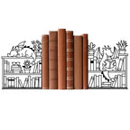 Metal Decorative Bookend Unique Dragon Bookends Decorative Cute Book Ends for Shelves Bookshelf Home Office Desk Bookshelf Decor Gift for Reading Enthusiasts - style: Dragon Decorative Bookends