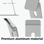 elago Premium iPad Magnetic Stand Designed for iPad Pro 12.9"(5th, 4th Gen), 11"(3rd,2nd Gen), Air 10.9"(5th, 4th Gen), Mini 8.3"(6th Gen, A17 Pro), 10.9"(10th Gen) [Silver] - color: Silver