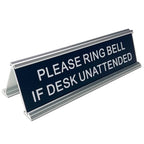 Personalised Double Side Counter Top Sign for Reception Desk Lobby Counter Waiting Room 2"x10" - size: 2"x10"
