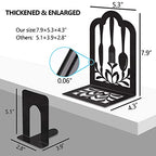 Book Ends,Metal Bookend,Bookend Decorative Heavy Book Ends for Shelves, Home Decorative Bookends for Heavy Books,Non-Skid Black Book Holder for Kitchen Housewarming Cooking Lover Gifts - style: Kitchen2