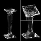 2-Pack Crystal Candlestick Holders, Clear Crystal Taper/Pillar Candles Holders,Table Centerpiece Home Decorative Candle Holders for Wedding, Dining, Party(10.6in Tall)