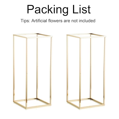 Gold Flower Stand for Table: 23.6” Tall Centerpiece Stand for Wedding Table Reception Floral Center Pieces with Home Decoration Party Event 2 PCS - size: 23.6 INCH-2PCS