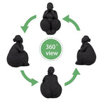 Contemporary Yoga Sculpture - Premium Resin Art Figure for High-End Display Spaces & Meditation Rooms