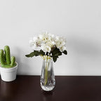 Kitcom Small Flower/Bud Crystal Vase Decorative Vases for Home or Wedding, Outline Dimensions W2.8''xH6', Clear with Gift Box - size: Medium